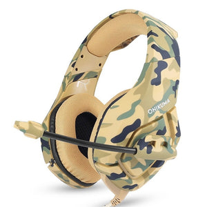 FELYBY Camouflage army gaming headphones green Noise canceling for computer PS4 PSP phone 3.5mm Wired headset with Microphone - Jogoda