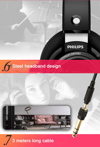 Philips SHP9500 Professional Earphone with 3m Long Wired Headphones for xiaomi SamSung S9 S10 MP3 Support official verification - Jogoda