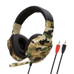 High Quality Army Green Gaming Headset With Microphone Fone Gamer Wired Headphones Universal For Laptop Computer Xbox One - Jogoda