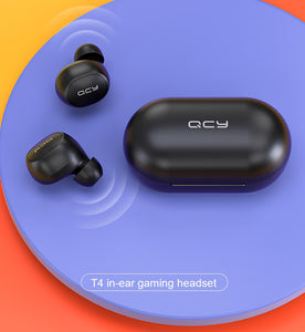 QCY T4 TWS Bluetooth V5.0 Sports Wireless Earphones APP customization 3D Stereo Earbuds Mini in Ear Dual Microphone - Jogoda