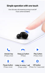 Load image into Gallery viewer, Mini In-Ear 5.0 Bluetooth Earphone HiFi Wireless Headset With Mic Sports Earbuds Handsfree Stereo Sound Earphones for all phones - Jogoda
