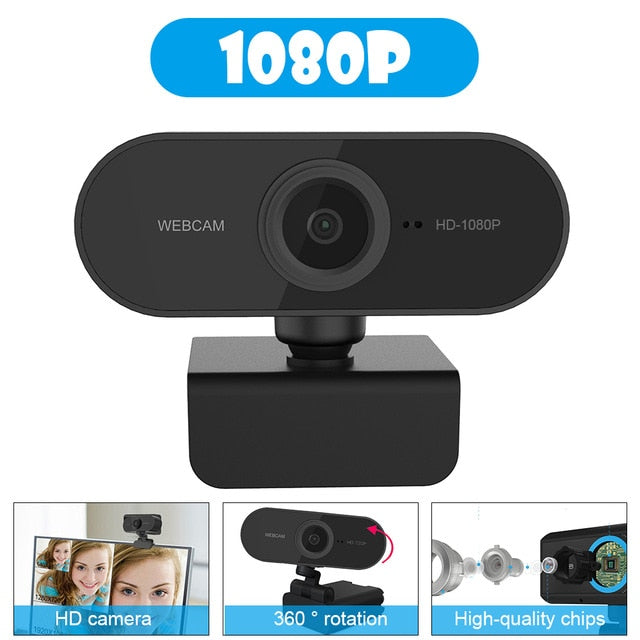 Adjustable HD 1080P Webcam Camera ― Idea  for Video Calling & Conferencing - Jogoda