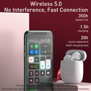 Baseus W04 TWS Bluetooth Earphone 5.0 True Wireless Earbuds Stereo Headphones For Xiaomi Handsfree In Ear Phone Sport Headset - Jogoda