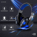 Load image into Gallery viewer, Professional Led Light Gaming Headphones for Computer PS4 Adjustable Bass Stereo PC Gamer Over Ear Wired Headset With Mic Gifts - Jogoda
