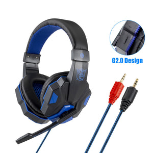 Professional Led Light Gaming Headphones for Computer PS4 Adjustable Bass Stereo PC Gamer Over Ear Wired Headset With Mic Gifts - Jogoda