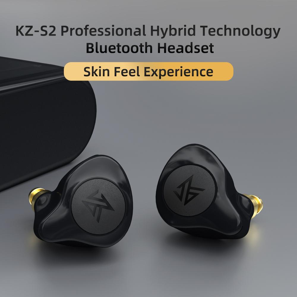 KZ S2 True Wireless TWS Earphones Bluetooth v5.0 Hybrid 1DD+1BA Game Earbuds Touch Control Noise Cancelling Sport Headset - Jogoda