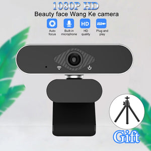 webcam 1080p autofocus full hd usb camera web cam microphones windows 10 for computer веб-камера с микрофоном with Desktop stand - Jogoda