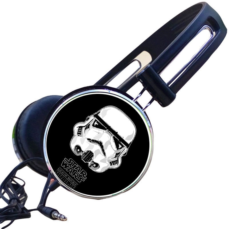 Custom Star Wars Imperial Stormtrooper Army Shock Magma Headphone Adjustable Sport Headphones Gaming Headset Stereo Headphone - Jogoda